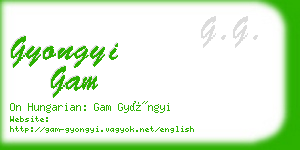 gyongyi gam business card